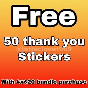 Add to bundle & receive Free 50 thank you stickers